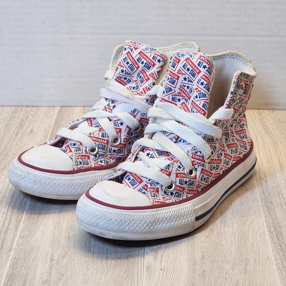 Converse Chuck Taylor All Star License Logo High Top Sneakers Blue/Red Junior 11